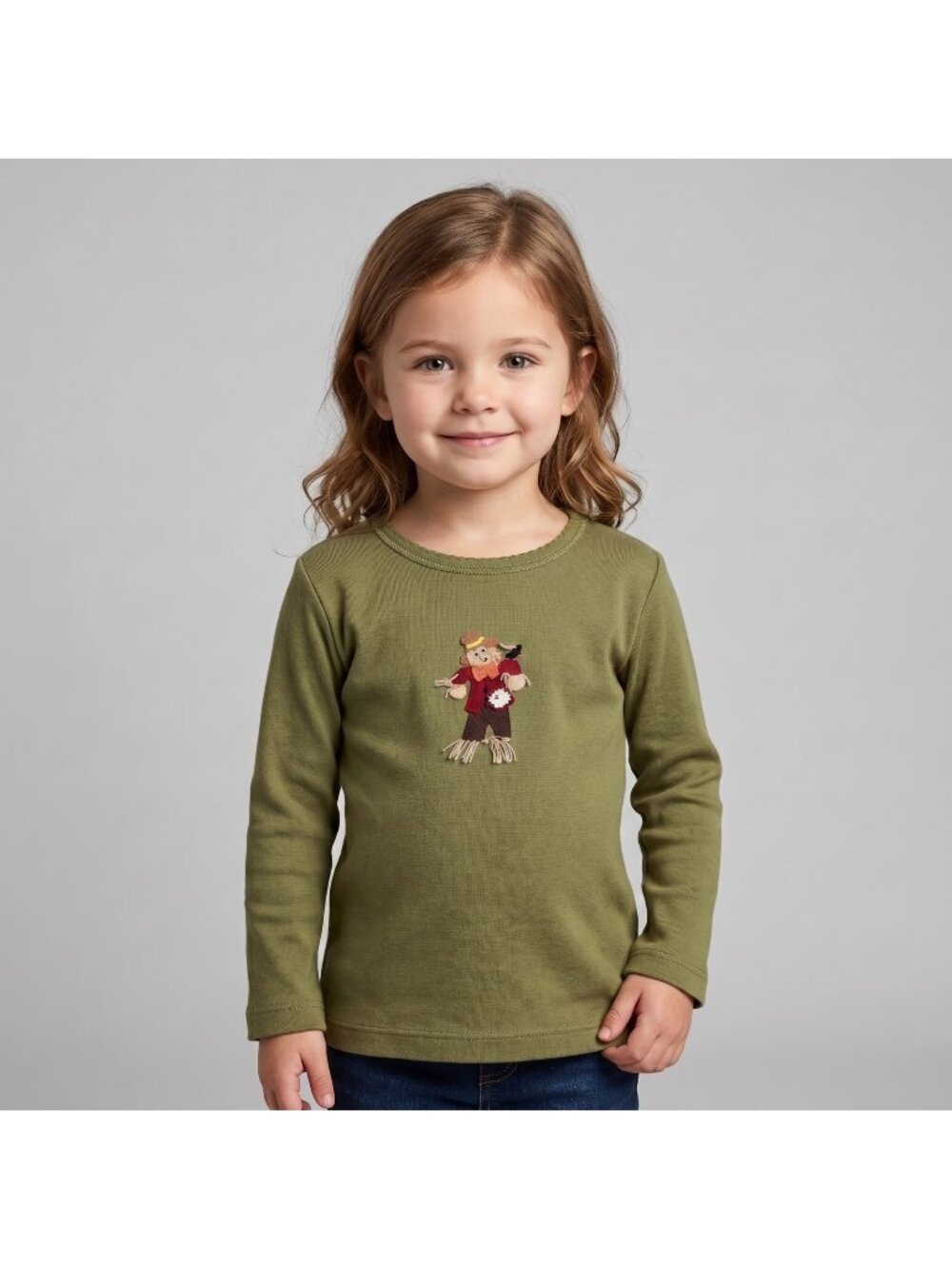 Young Colors Boutique Girl's Indian Summer Scarecrow Fall Tee Top Shirt size 4
